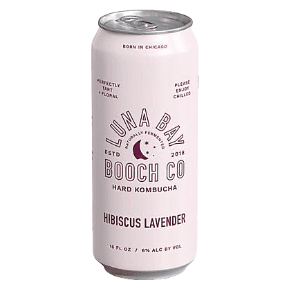 Luna Bay Booch Co. Hibiscus Lavender Kombucha Single 16oz Can