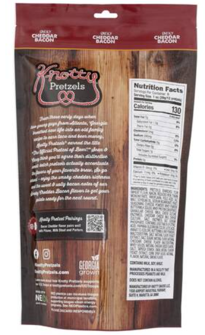 Knotty Pretzels Cheddar Bacon (8 OZ)