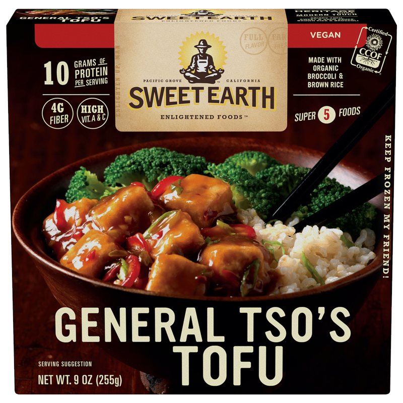 Sweet Earth Frozen Vegan General Tso's Tofu Meal 9oz - SWEET EARTH