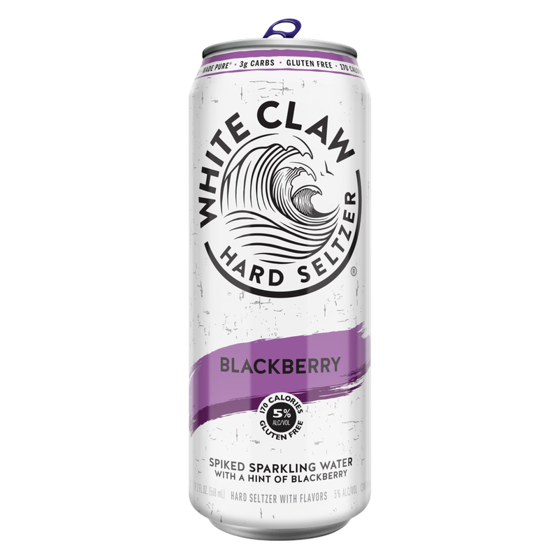White Claw Blackberry Single 19.2oz Can 5% ABV - White Claw – BevMo!