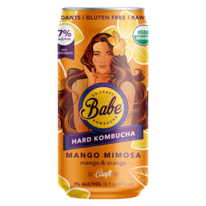 Babe Hard Kombucha Mango Mimosa 16oz Can - Babe Hard Kombucha – BevMo!