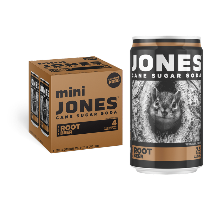 Jones Soda Root Beer 4pk 7.5oz Mini Can - Jones Soda – BevMo!
