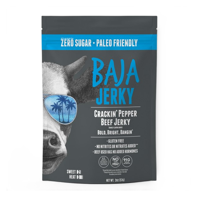 Baja Jerky Crackin' Pepper Beef Jerky 2oz