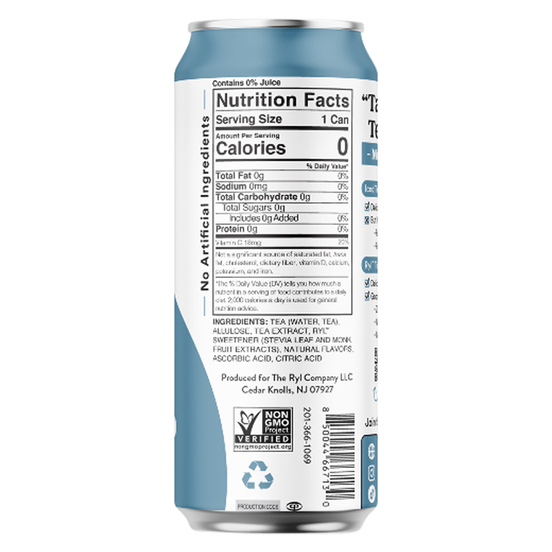 The Ryl Co Sweet Black Tea 16oz Can