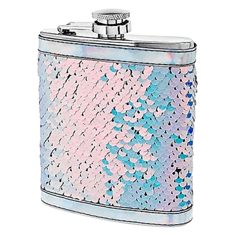 True Fabrications Mermaid Sequin Plastic Flask BevMo BevMo true-fabrications-mermaid-sequin-plastic-flask-bevmo-bevmo