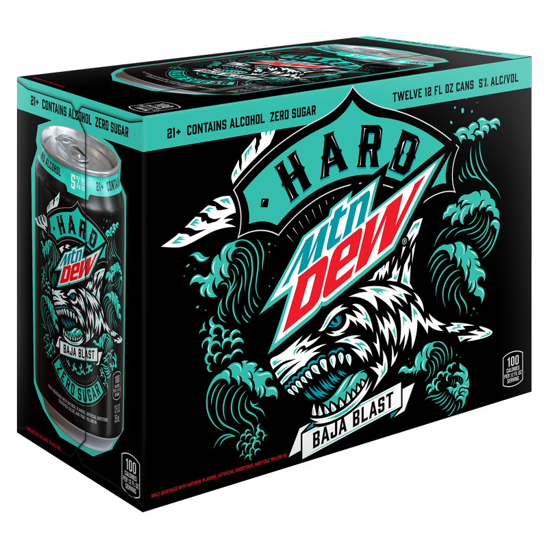 MTN DEW® Hard Zero Sugar Baja Blast 12pk 12oz Can 5% ABV