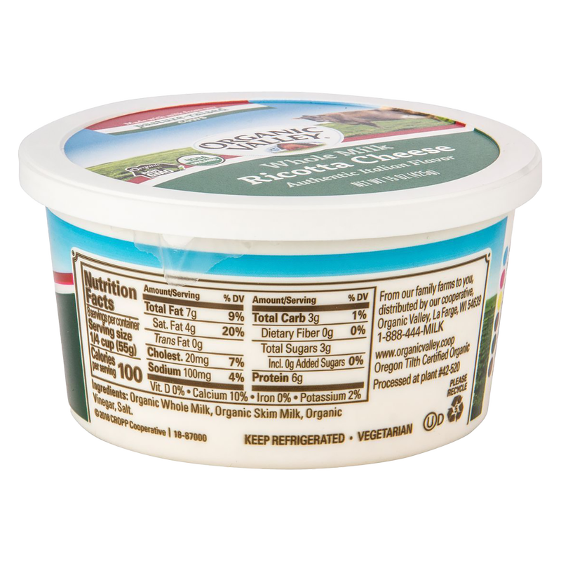 Organic Valley Ricotta Cheese Tub - 15oz