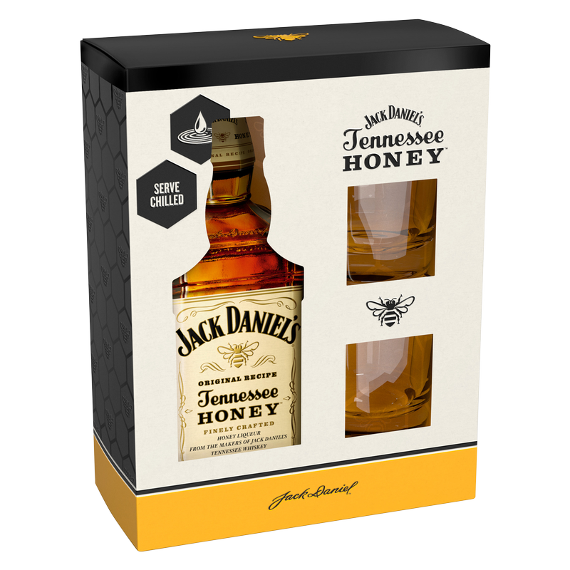 Jack Daniel's Tennessee Honey Whiskey Gift Set 750ml - Jack
