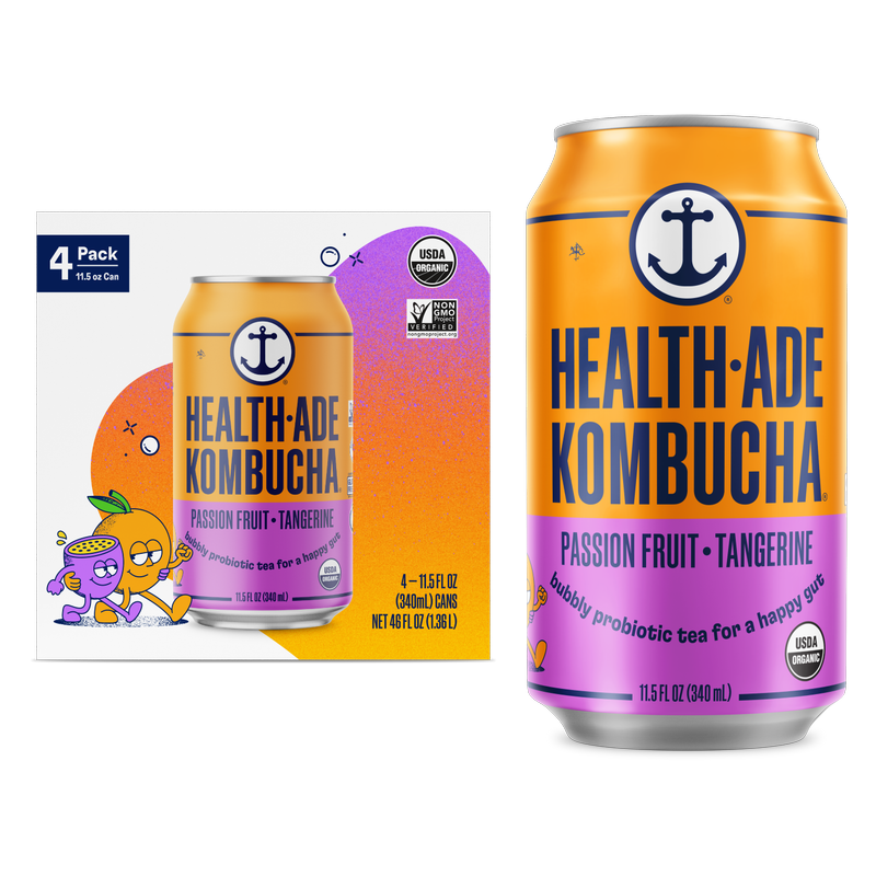 Health-Ade Passion Fruit-Tangerine 4pk 11.5oz Can - Health-Ade