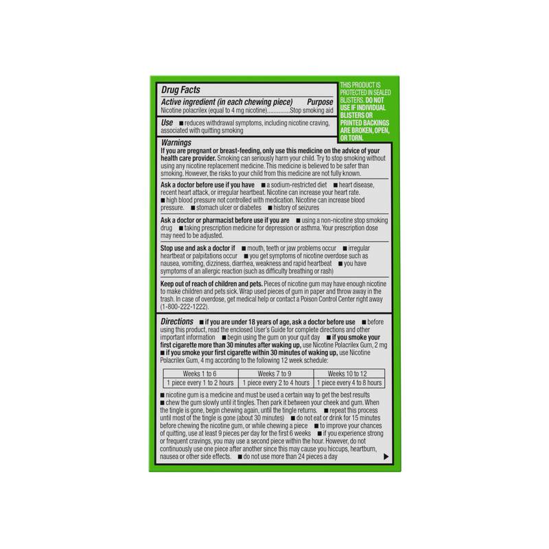 Blip Fruit Freeze Nicotine Gum Quit Smoking Aid 20ct 4mg