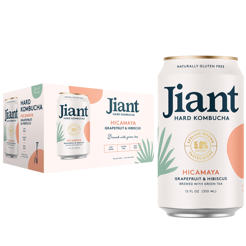 Jiant Hard Kombucha Hicamaya Grapefruit & Hibiscus (6PKC 12 OZ