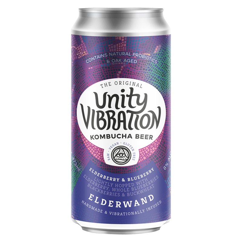 Unity Vibration Kombucha Beer Elderwand (16 OZ CAN) - Unity