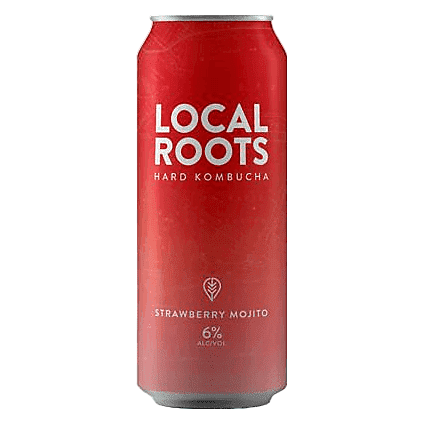Local Roots Hard Kombucha Strawberry Mojito Single 16oz Can