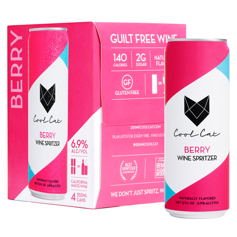 ワイン Berrisweet Cool Cat Berry Wine Spritzer 4pk 355ml Can 6.9% ABV - Cool Cat