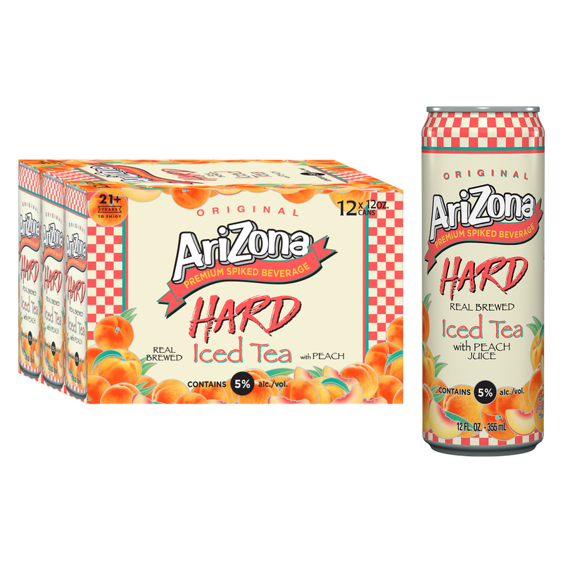 Arizona Hard Peach Tea 12pk 12oz Cans - Arizona Hard – BevMo!