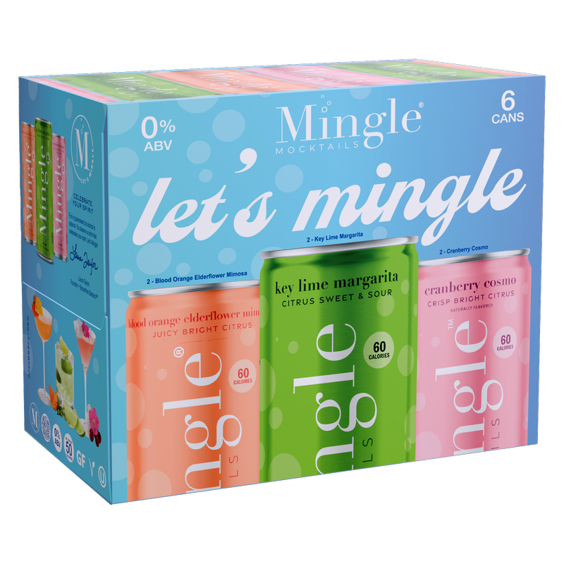Mingle Mocktails Party Variety Pack 6pk 12oz Can - Mingle