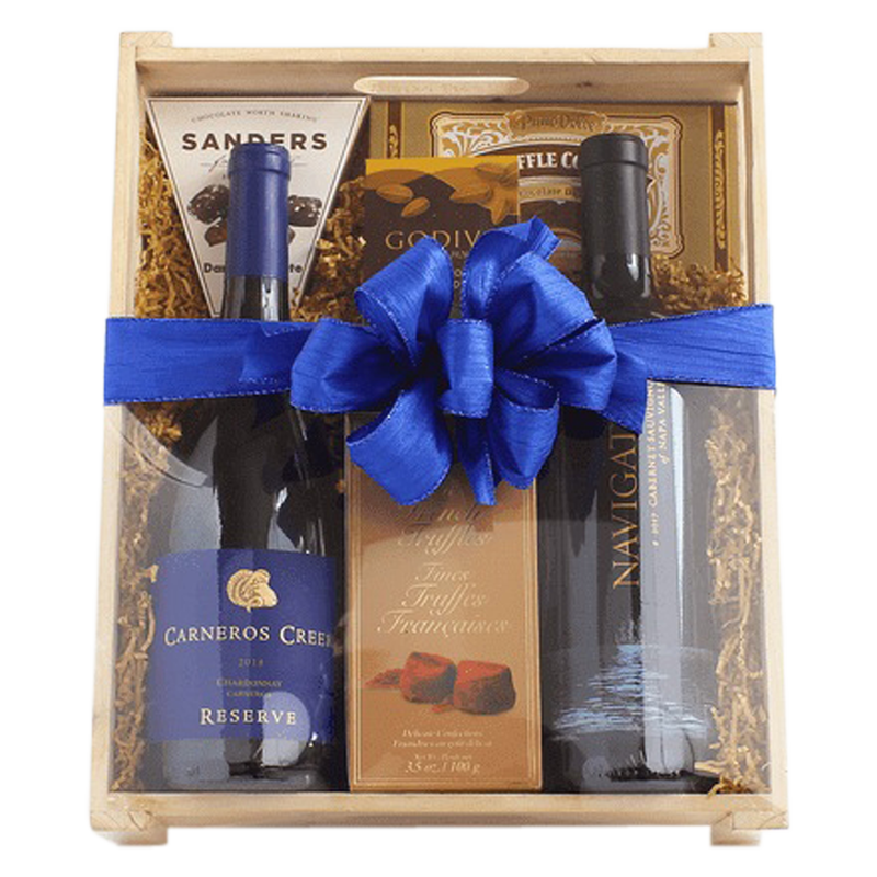 Navigator Cabernet and Carneros Creek Chardonnay Gift Set 1 Basket