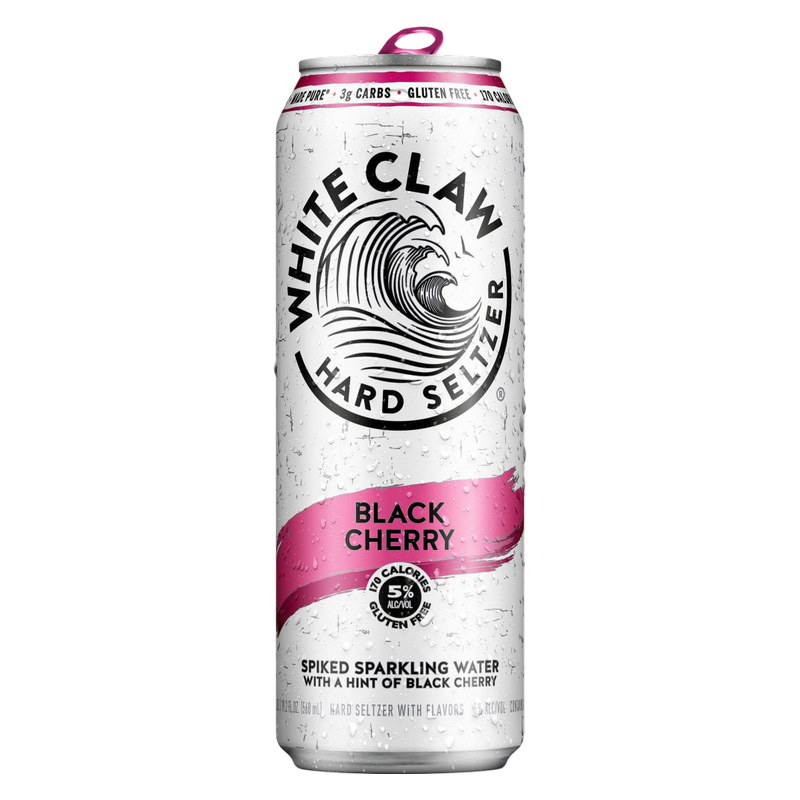 White Claw Black Cherry Single 19.2oz Can 5% ABV - White Claw – BevMo!