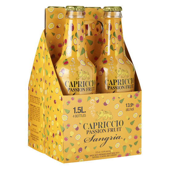 Capriccio Passion Fruit Sangria Bubbly 4pk 375ml - Capriccio – BevMo!