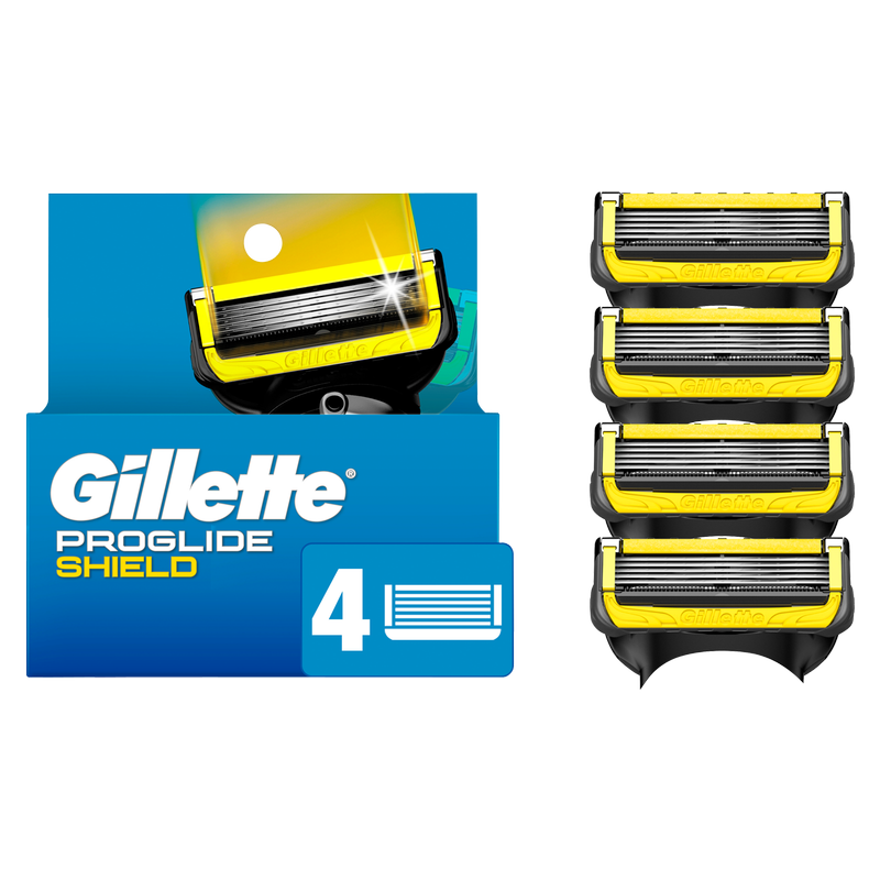 Recharge De 4 Lames De Rasoir Gillette Fusion ProShield - 5 Lames Avec Protection - Compatible ProGlide Et Fusion - Neuf