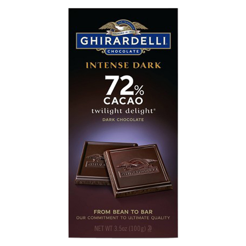 Ghirardelli 72% Cacao Twilight Delight Intense Dark Bar 3.5oz Ghirardelli 72% Cacao Twilight Delight Intense Dark Bar 3.5oz