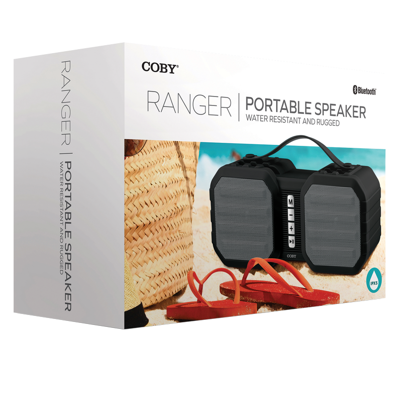 Coby Ranger IPX5 Water Resistant Bluetooth Speaker