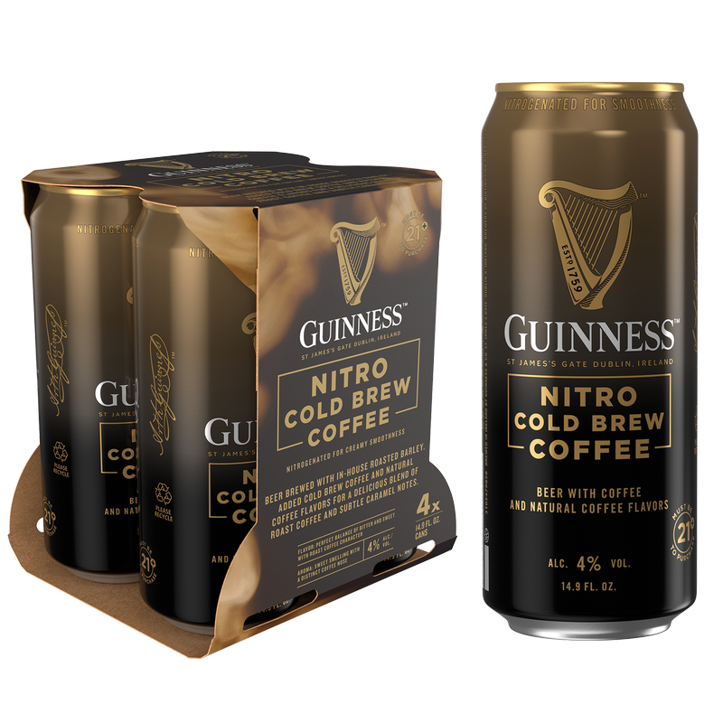 Guinness Nitro Coffee 4pk 14.9oz Can 4.0% ABV - Guinness – BevMo!