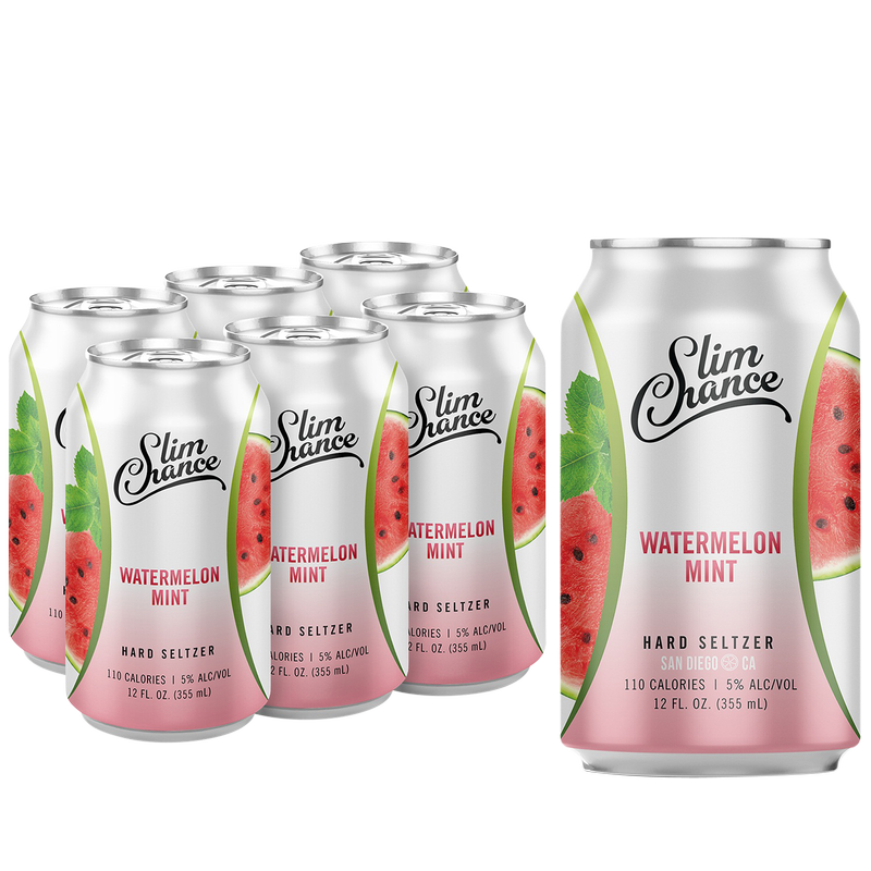 Slim Chance Hard Seltzer Watermelon Mint 6pk 12oz