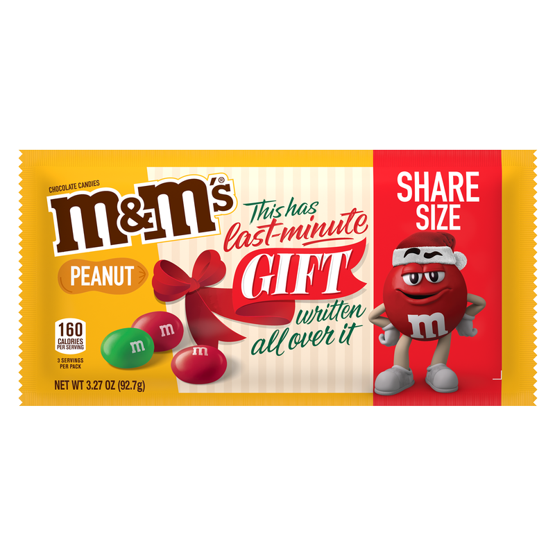 M&M's Peanut Chocolate Candies for the Holidays 3.27oz - BevMo
