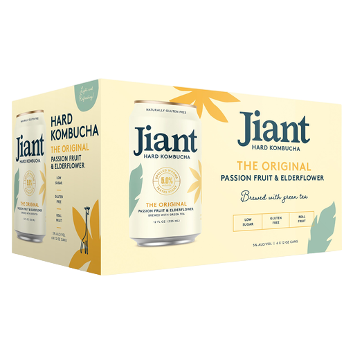 Jiant Hard Kombucha The Original Passion Fruit & Elderflower 6pk