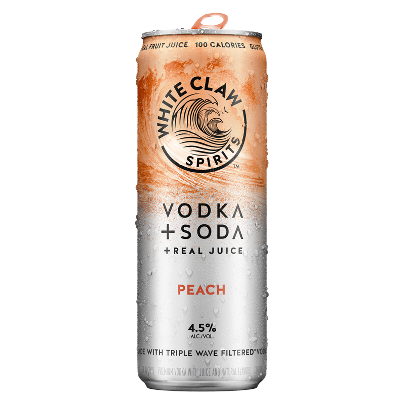 White Claw Vodka + Soda Peach 12oz Can 4.5% ABV - White Claw – BevMo!