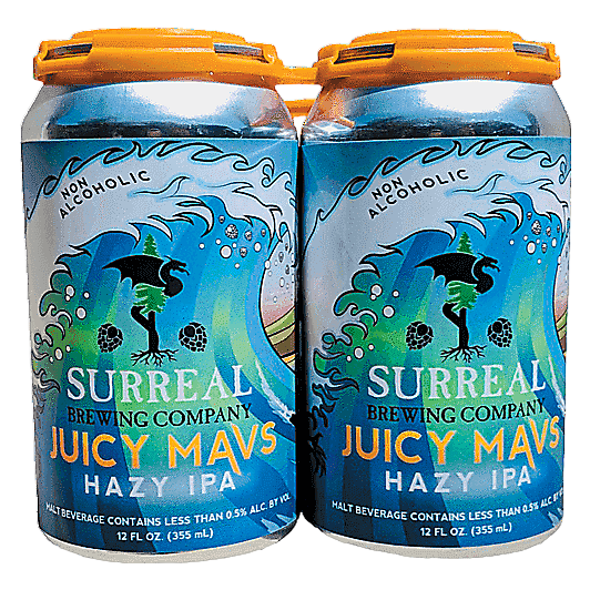 Surreal Brewing Juicy Mavs Hazy IPA Non-Alcoholic 4pk 12oz Can