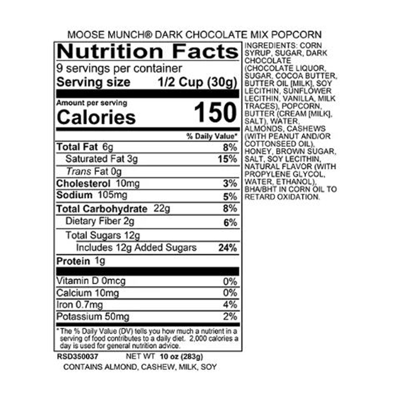 Harry & David Moose Munch Dark Chocolate 4.5oz