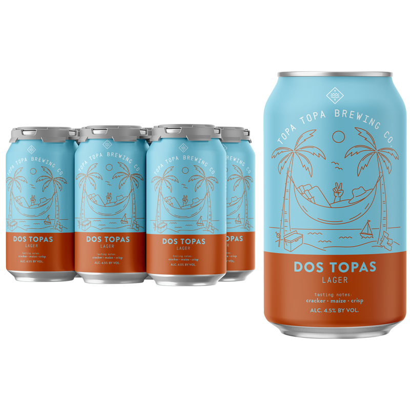 Topa Topa Dos Topas Lager 6pk 12oz Can 4.5% ABV - Topa Topa – BevMo!