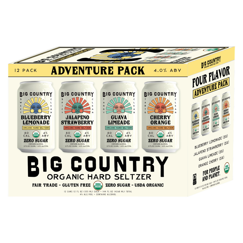 Big Country Seltzer Adventure Pack 12pk 12oz Can
