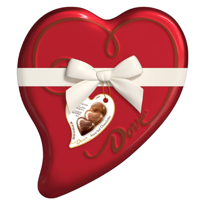 Dove Assorted Chocolates Heart Tin, 8.55oz - Dove – BevMo!