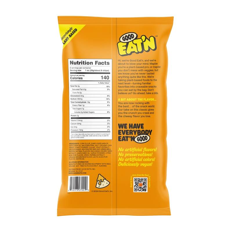 Good Eat'n Nacho Cheeze Tortilla Chips, 6oz