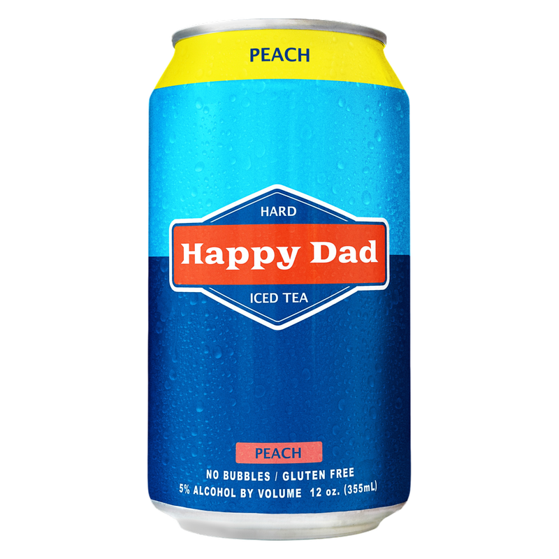 Happy Dad Hard Peach Tea 12pk 12oz Can