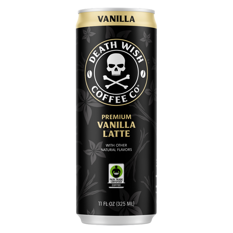 Vani (✿˘︶˘*）　♪ Death Wish Coffee Fair Trade Vanilla Latte 11oz Can - Death Wish
