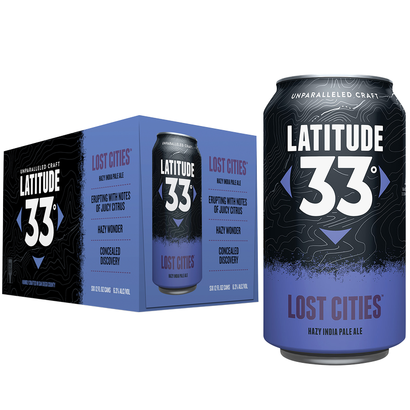 Latitude 33 Lost Cities Hazy IPA 6pk 12oz Can 6.3%