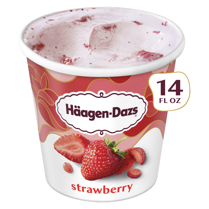シーイヤーパブェ Haagen-Dazs Strawberry Ice Cream, 14oz. - Haagen-Dazs – BevMo!