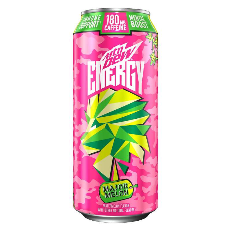 Mountain Dew Energy Major Melon 16oz Can - Mountain Dew – BevMo!