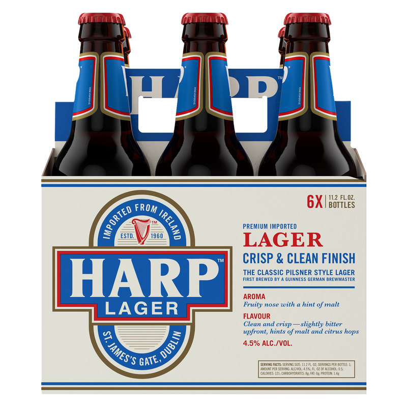 Harp Lager 6pk 11.2oz Btl 4.5% ABV