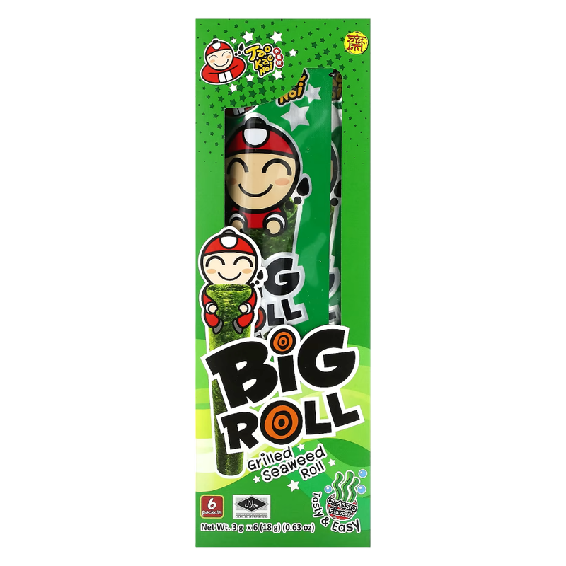 Tao Kae Noi Classic Big Rolll Grilled Seaweed Roll, 6-Pack, .63 oz