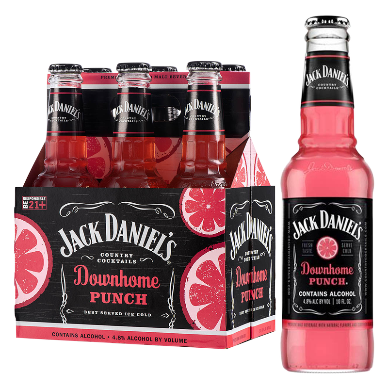 Jack Daniels Downhome Punch Cocktail 6pk 10oz Btl 5.0% ABV - Jack