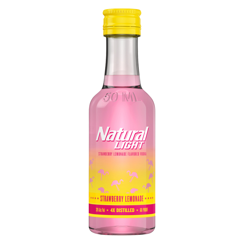 Natural Light Strawberry Lemonade Vodka 50ml (60 Proof) - Natural