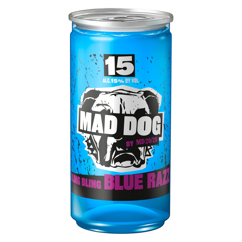 Mad Dog Bling Bling Blue Razz 200ml 15% ABV