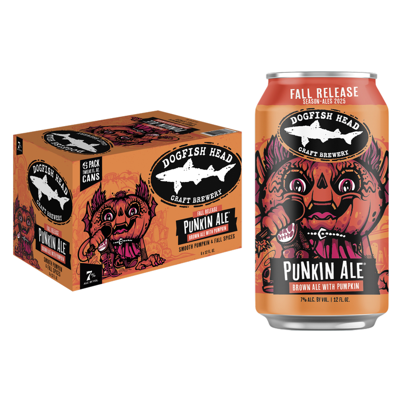 Dogfish Head Punkin Ale 6pk 12oz Can 7.0% ABV - Dogfish Head – BevMo!