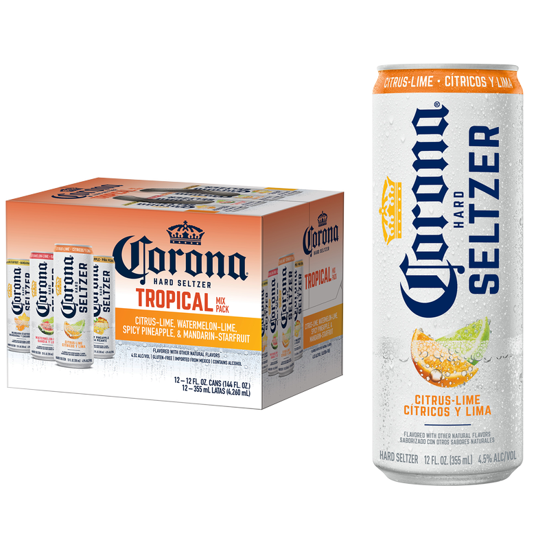 その他 CORONA CHK-C128A(W) WHITE Corona Hard Seltzer Tropical Mix Variety Pack 12pk 12oz Cans 4.5
