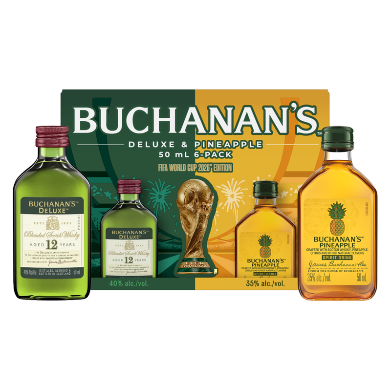 Buchanan's Deluxe & Pineapple 6pk 50ml Fifa Pack - Buchanan's – BevMo!